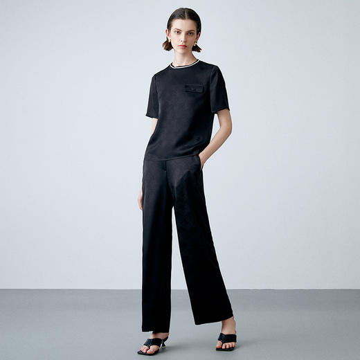 EITIE爱特爱夏季新款纯色显瘦简约通勤小上衣7713408 商品图3