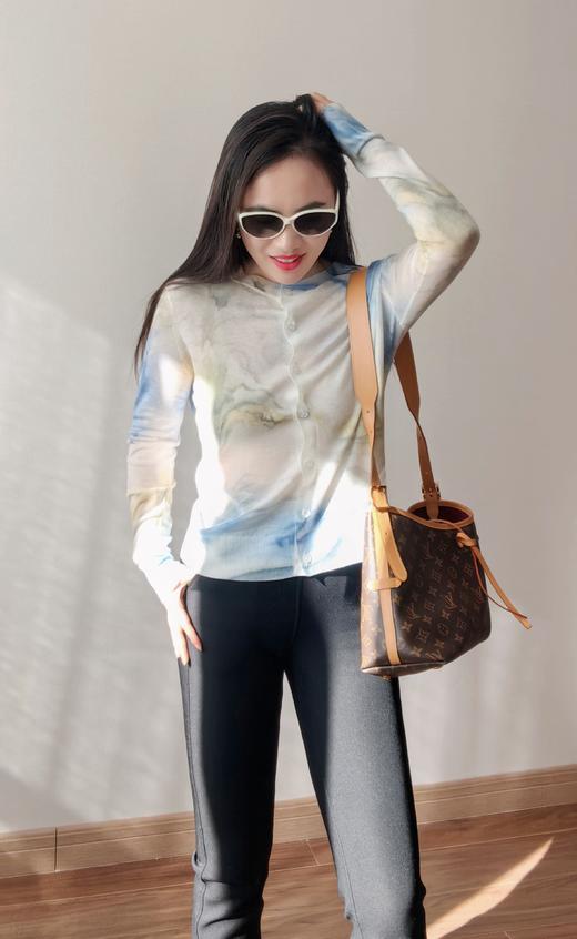 真丝羊绒水溶衫 定位扎染羊绒开衫罩衫 商品图2