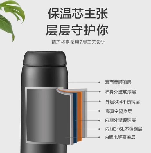 【臻选家电】暖意系列保温杯380ml.典雅黑/玫瑰金KC38FP10 商品图1