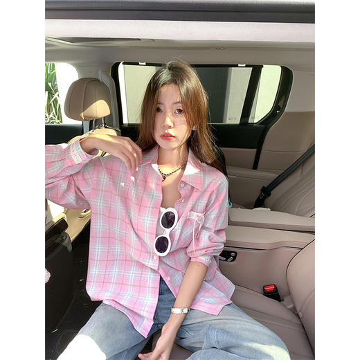 【189元任选2件】最后一波现货！粉色格子衬衫 商品图4