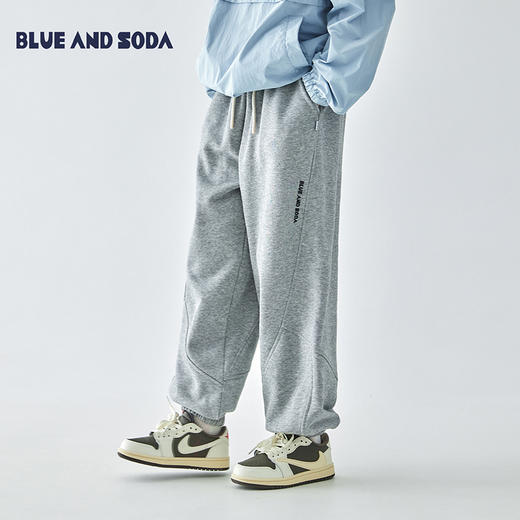 蓝汽水 2025春夏第一波新品束脚口休闲卫裤-856B256011JY 商品图0