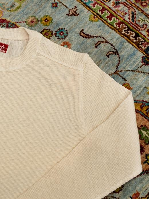 Fortela 米色华夫格长袖T恤 商品图3