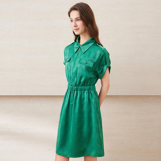 EITIE爱特爱春季新款纯色百搭收腰休闲连衣裙7707426 商品图2