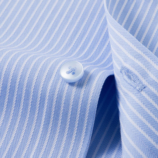 【含蚕丝】罗蒙男士春款长袖细条纹休闲舒适挺括衬衫通勤休闲上班男衬衣 商品图5