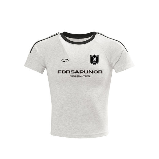 FDR官方店 章仔织带运动辣妹短袖t恤女夏季修身显瘦短款上衣体恤 商品图4