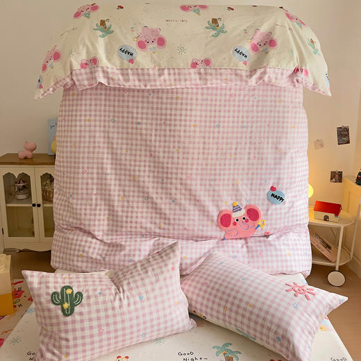 【品牌直发】加倍生活  纯棉毛巾绣印花四件套  高密亲肤 时尚印花 AB版设计 商品图7