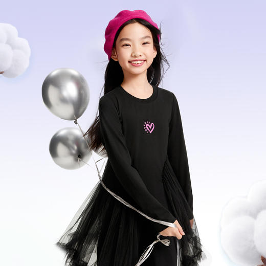 女童长袖连衣裙春季新款安奈儿童装EG513021 商品图2