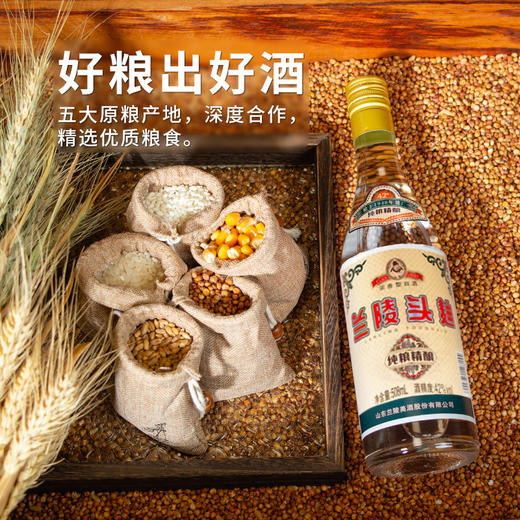 兰陵酒 兰陵42度头曲浓香型白酒508mL*2瓶  纯粮食优级口粮酒 商品图3