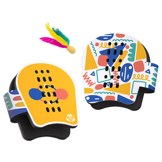 【赠收纳袋 随手拍打】掌上“羽毛球” GWIZ顽学儿童手拍毽球 室内亲子运动感统训练运动器材玩具 商品图4