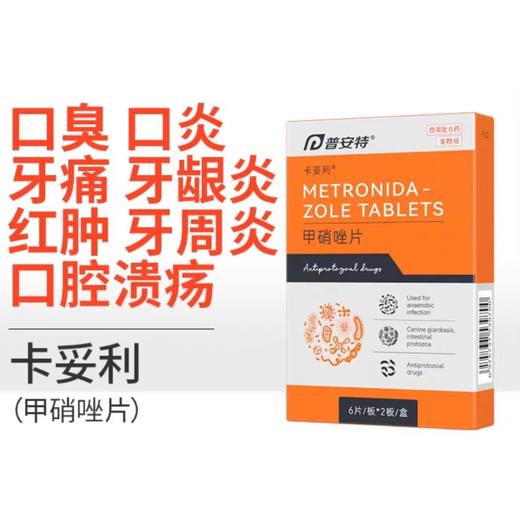 普安特 宠物甲硝唑片 0.2g*12片/盒 商品图0