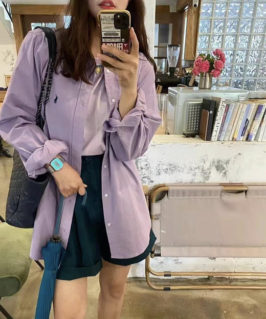 官网售价💰1690！【RL拉夫经典刺绣小马标情侣款衬衫】众多明星同款💗原包装+标牌齐全❗出入专柜无压力！✅原厂牛津棉面料☁️挺括有型➕高密战马刺绣，做工极好！谁穿都好看！最大可穿到170斤！ 商品图5