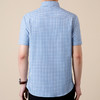 【100棉】罗蒙男士夏季网格短袖衬衫百搭舒适休闲上班职业通勤挺括男衬衣 商品缩略图3
