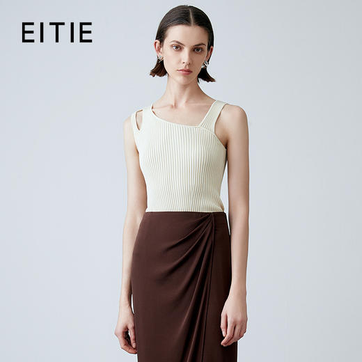 EITIE爱特爱夏季新款百搭时尚减龄修身无袖针织衫7701409 商品图1