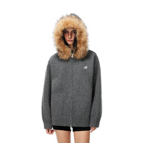 FDR官方店 可拆卸毛领开衫毛衣外套男女秋冬季美式情侣连帽针织衫