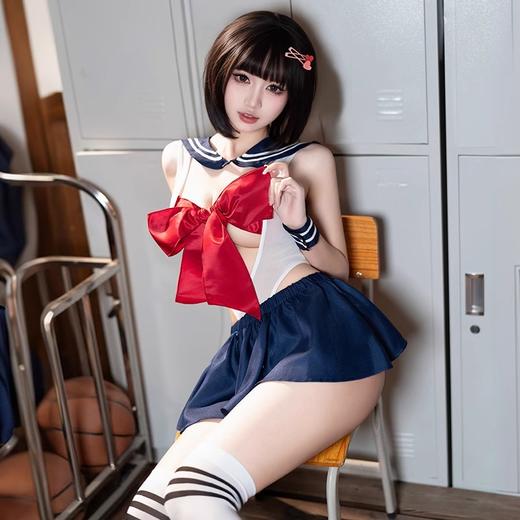 霏慕 学院风蝴蝶可解开裆套装6914 商品图0