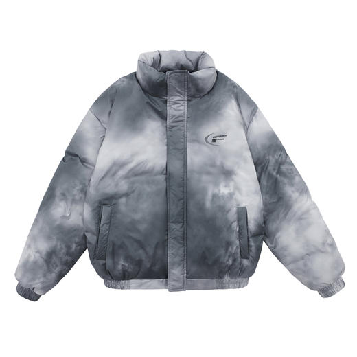 FDR 国潮美式扎染立领棉衣棉服男女秋冬季加厚情侣宽松面包服外套 商品图4