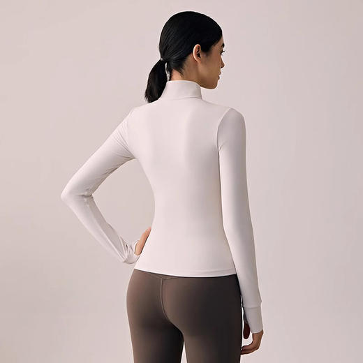 跃牌【轻匀系列】NS瑜伽服上衣加厚薄绒立领瑜伽运动外套女高级感修身健身服WT1610 商品图2