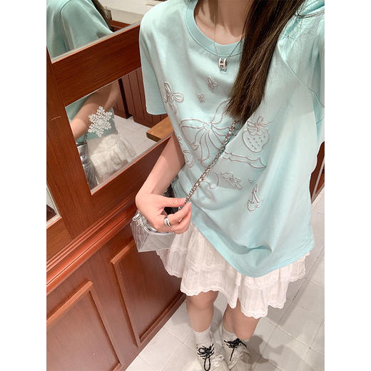 <曾小咸推荐>3.28现货秒杀 ！微信超特价！韩系印花短袖T恤 日常119.99 立减70 秒杀49.99！！ 商品图0