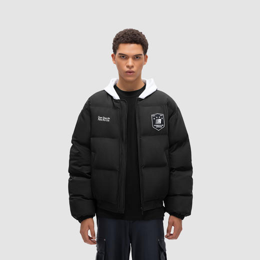 FDR 国潮高街连帽棉衣棉服男女秋冬季加厚美式情侣上衣面包服外套 商品图0