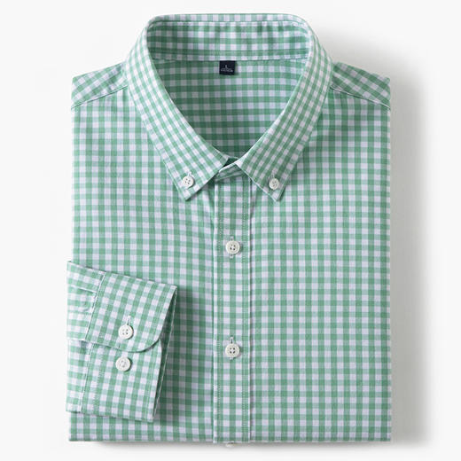 【莱赛尔棉】罗蒙男士春秋长袖格子衬衫时尚百搭通勤上班舒适休闲简约男衬衫 商品图4