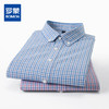 【100棉】罗蒙男士夏季网格短袖衬衫百搭舒适休闲上班职业通勤挺括男衬衣 商品缩略图0