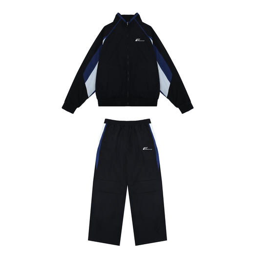 FDR 原创国潮拼接夹克外套男女春秋季高街休闲长裤子运动情侣套装 商品图4