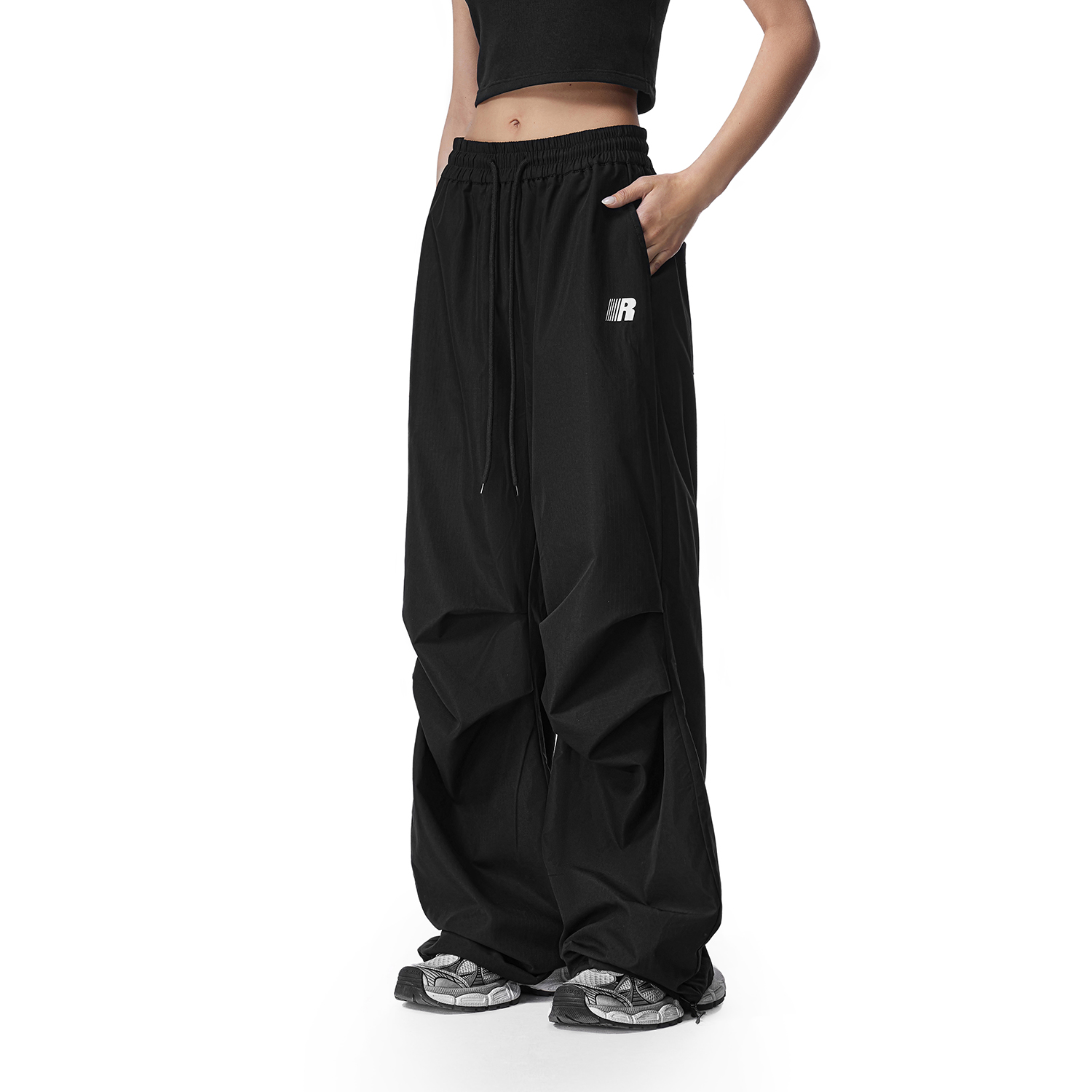 【限时7折】FDR官方店 伞兵运动裤宽松休闲裤男女夏季抽绳收脚直筒裤情侣长裤