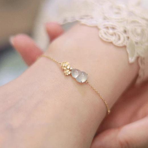 S925纯银繁花玉髓葫芦手链新中式国风女轻奢高级感气质百搭手链 商品图1