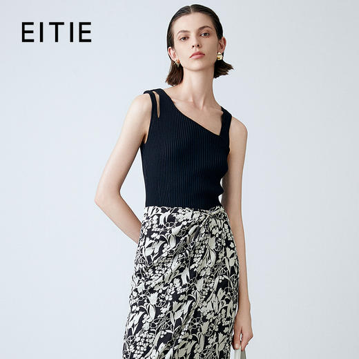 EITIE爱特爱夏季新款百搭时尚减龄修身无袖针织衫7701409 商品图2