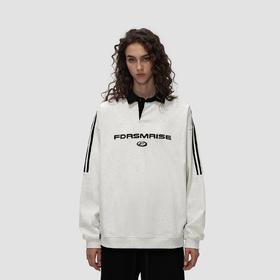 FDR 国潮美式条纹拼接织带卫衣男女秋季潮牌高街情侣长袖上衣帽衫