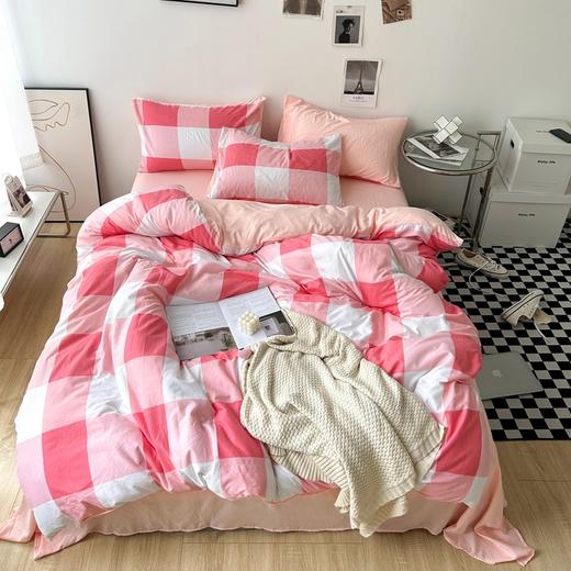 极简爱J.LOVE 2025新款无印风印花水洗棉四件套 床上用品学生宿舍床单 商品图4