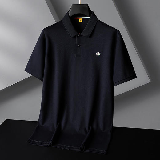 【莫代尔+桑蚕丝+亚麻】【DG】大依优型大码短袖POLO衫体恤莫代尔加肥大码翻领上衣肥佬半袖夏装T恤男士 商品图5