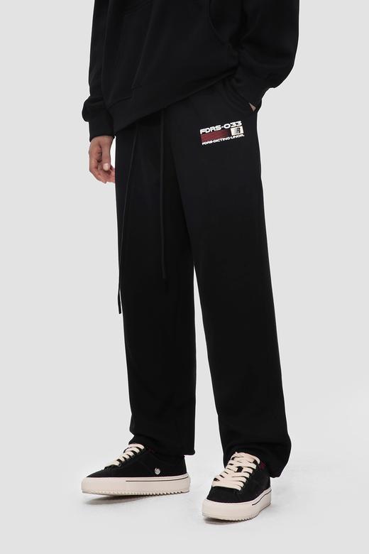 FDR 国潮美式旗帜印花休闲裤男女宽松直筒抽绳卫裤情侣运动长裤子 商品图5