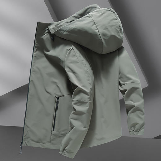 【DWN】大依优型春秋新款户外可拆卸帽外套男士加肥加大码宽松休闲夹克 商品图3