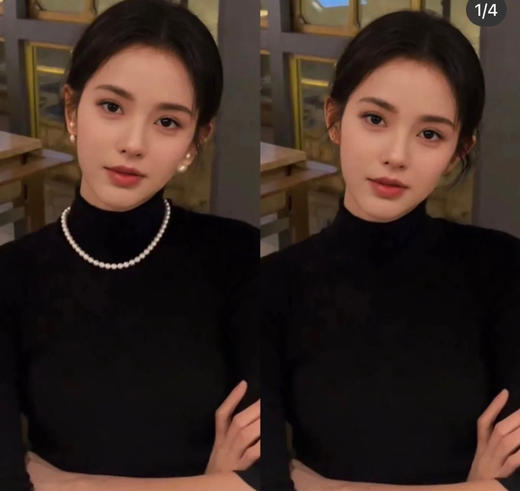 赵丽颖明星同款双层珍珠项链219001 商品图4