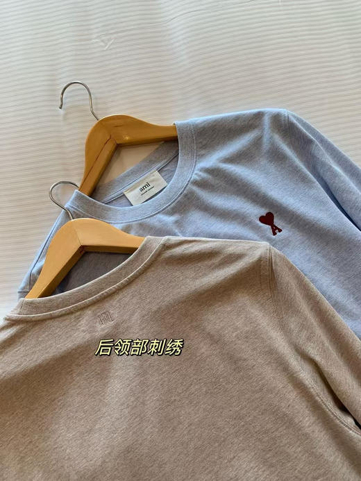原单正品爱米AMI 爱心刺绣情侣款长袖，纯棉质地，面料很舒服，不易皱，平整有型。
两个色，尺码XS-XL 商品图11