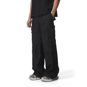 FDR官方店 多袋洗破工装裤男女美式运动宽松直筒裤情侣长裤休闲裤