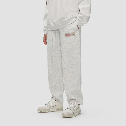 FDR 国潮美式旗帜印花休闲裤男女宽松直筒抽绳卫裤情侣运动长裤子 商品图2