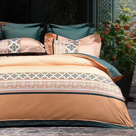 多喜爱 大美新疆西域系列全棉四件套 艾德莱斯/喀什印象/穆尼热/阿娜尔罕/榴见开福 【宽边工艺】【芬纳诺抗菌】【礼盒包装】 商品图10