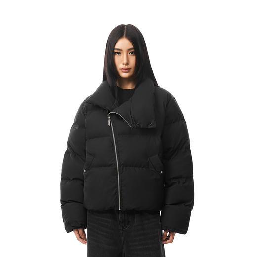 FDR官方店 斜拉链立领短款防寒羽绒服女秋冬季加厚保暖外套面包服 商品图3