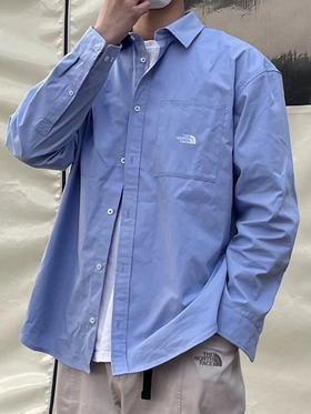 【3月3日 上午12:30 秒杀】返场 原单尾货 TF 情侣款宽松廓形长袖衬衫 男女同款 清雅少年系