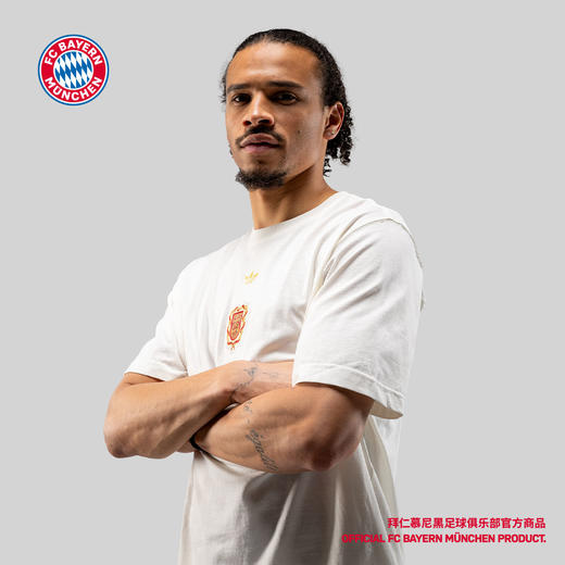 【官网同款】拜仁慕尼黑足球俱乐部 | 125周年队徽圆领休闲短袖球迷 商品图1