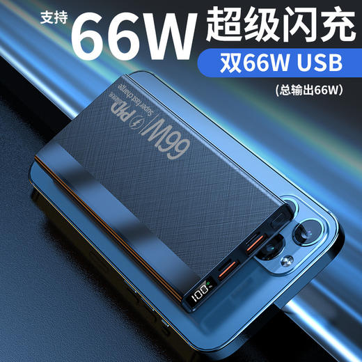 【数码办公】-66W快充大容量充电宝超薄便携移动电源 商品图3