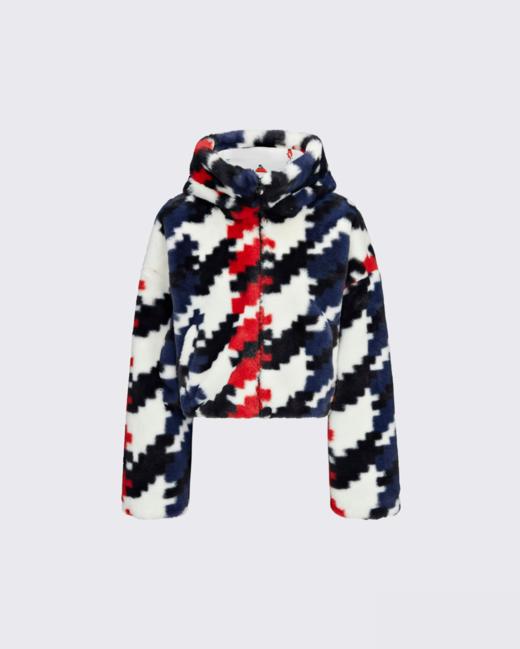 Perfect Moment - Noelle Faux Fur Jacket - Houndstooth - 女装 - 滑雪夹克 - 千鸟格 商品图0