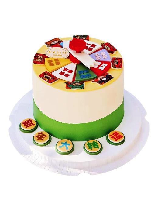 新品“新年大转运”蛋糕上面的装饰是巧克力可食用，提前5小时预定 商品图0