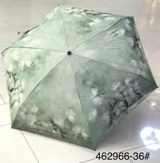 优品堂『墨羽』五折双层超轻肤感软糯布黑胶遮阳伞 商品图1