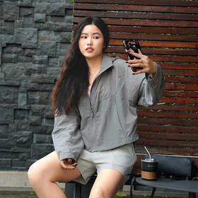 哈瓦塔（翅膀）连帽轻薄宽松透气户外防晒衣H350104