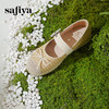 预售10天|Safiya/索菲娅2025休闲编织一字带钻扣百搭玛丽珍渔夫鞋SFD1111053 商品缩略图6