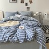极简爱J.LOVE 2025新款无印风印花水洗棉四件套 床上用品学生宿舍床单 商品缩略图0