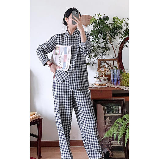 【爱侣宅家服】 双层纱家居服情侣款 纯棉材质 轻薄透气 花样款式 男女可选 商品图5